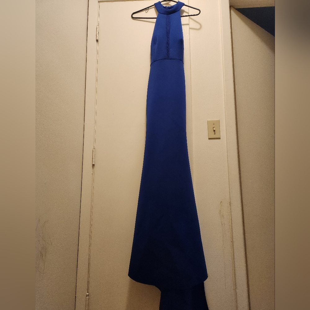 Coqueta International Long Blue Dress Size Small